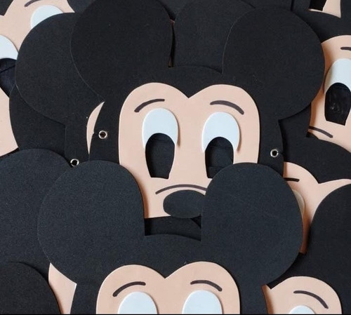 Máscara En Goma Eva Mickey Mouse X10 Unidades Variado Mascara