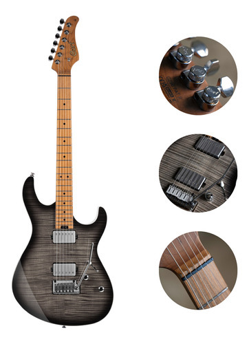 Guitarra G290 Fat Ii Tbb Superstratum Cort con guía para la mano derecha Champion Trans Color Black Burst