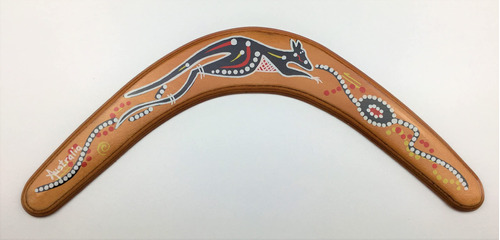 Boomerang Hecho Australia 14  Diseño Canguro