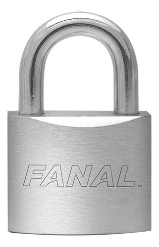 Imagen 1 de 1 de Candado De Hierro Color Plata Fanal 50mm Fh50 S