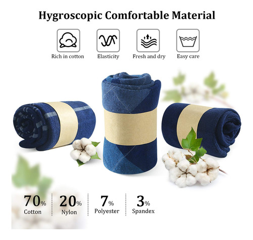 Calcetines De Vestir De Algodón Para Hombre 6 Pares Diseño L