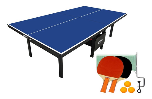 Tenis Mesa Ping Pong Pro Dobrável 1084 + Kit Raquetes C/rede
