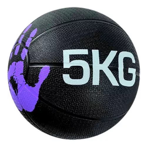 Balón Medicinal 5kg Para Ejercicio Con Rebote Entrenamiento Color Negro