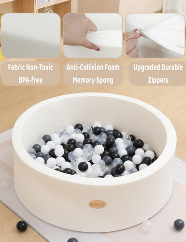 // Ball Pit Harbolle Baby Soft Round Memory Foam