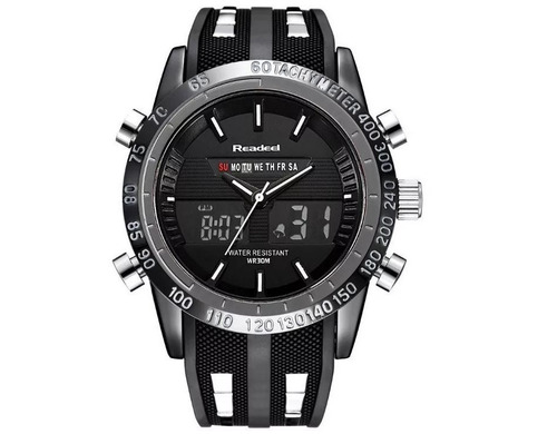 Relógio Pulso Masculino Readeel Dual Time Digital Analógico