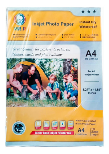 Papel Presentacion Fotografico Mate 108 G Altisima Calidad 