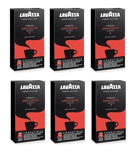 Café Lavazza Cápsulas Armónico Pack X 6 X 10 Unidades