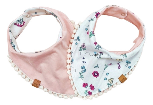 Babero Mini Anima Bandana Reversible Bebe Primavera Crudo