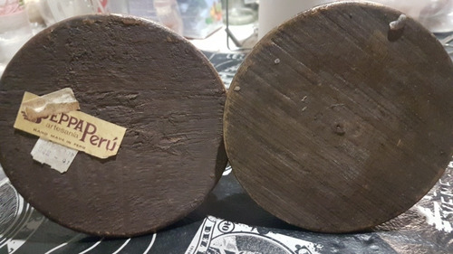 Imagen 9 de 9 de Antiguo Porta Velas Madera Y Velas Peppa Perú Artesanal 34cm