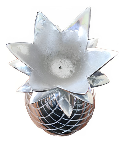 5867 Piña Decorativa En Metal Fundido Flamingo Pewter