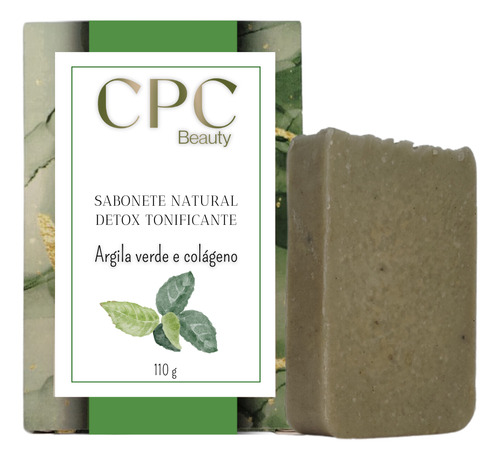 Sabonete Natural De Argila Verde E Colageno Cpc Beauty