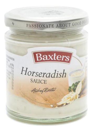Salsa Rabano Baxters 170g Horseradish Frasco Vidrio Escocia