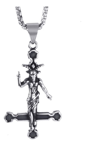 Elfasio Hombres Collar Colgante De Acero Inoxidable Baphomet