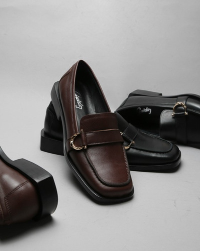 Zapato Mocasín Mujer Dama Cuero Guido Taco Bajo Cómodo Moda