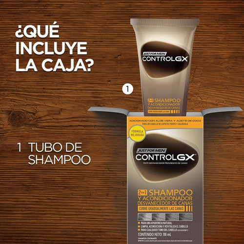 Just For Men Control Gx 2 En 1 Desvanecedor De Canas 3 Pack