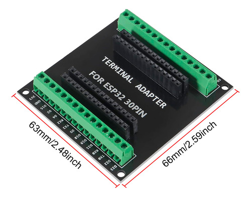 Base Adaptador Terminal Tornillo Borneras Para Esp32 30p