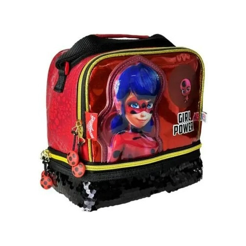 Kit Mochila Lonchera Y Lapicera Lady Bug Primaria Vs2193