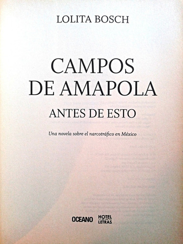 Campos De Amapola - Novela Sobre El Narcotráfico En México