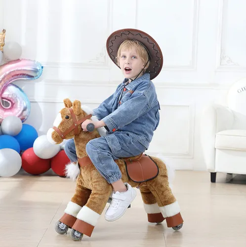 Jojopoony Juguete Para Montar A Caballo, Juguete Para Niño. Color Caballo Marrón