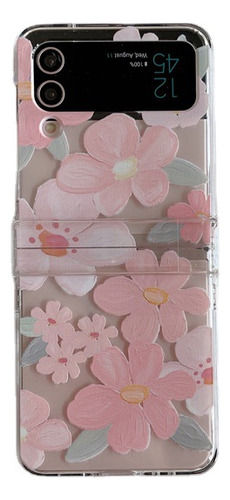 Founda For Samsung Z Flip3 4 5 Flores Rosas