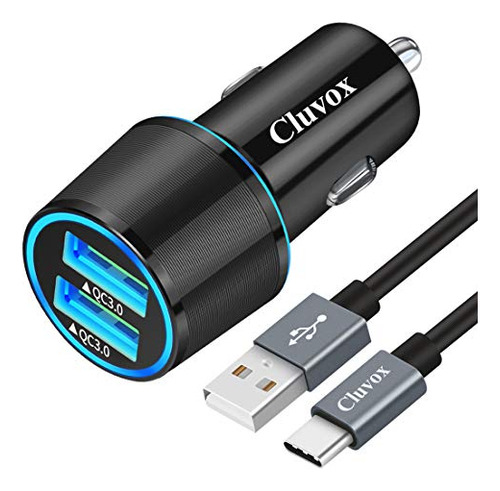 Cargador De Coche Usb Rápido, Compatible Con Samsung Galaxy 