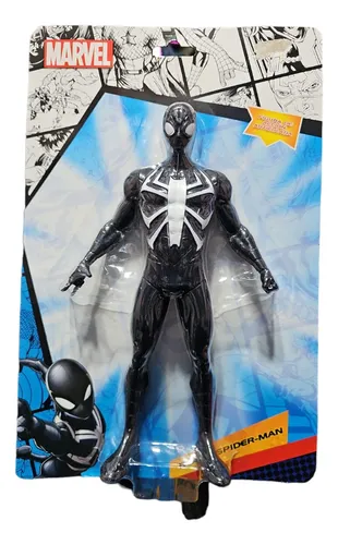 Muñeco Spiderman Negro Miles Morales Licencia Marvel 23 Cm