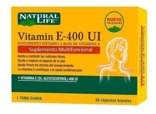 Natural Life Vitamin E 400ui X 30 Tabletas 