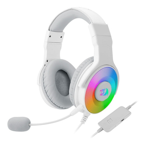 Imagen 4 de 6 de Headset Gamer Redragon Pandora White H350w Rgb-1 Usb