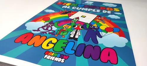 Cartel Poster Cumple Rainbow Friends Roblox Personalizado