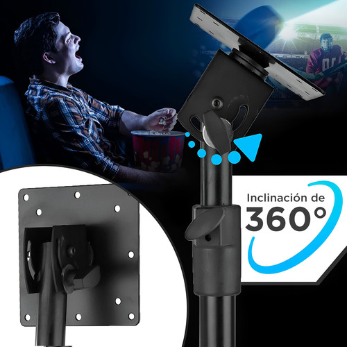 Pyle soporte plegable para TV LCD LED de hasta 32” - tripie portátil con altura ajustable, capacidad de 10 kg, compatible 200x200, 220x220