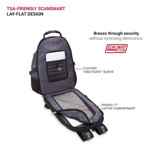 Mochila Swissgear 1900 Scansmart Tsa, Para Laptops De 17''