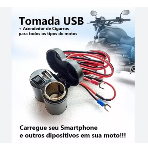 Kit 3 Carregador Moto Isqueiro Elétrico P/ Celular Portátil