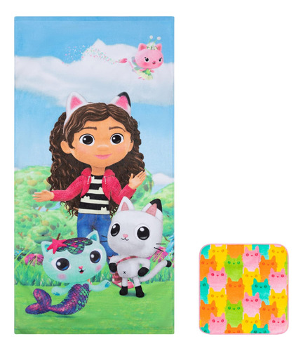 Toalla Infantil Franco Gabbys Dollhouse, Gabby, Mercat Y Pan