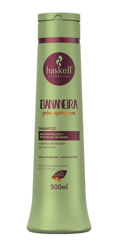 Shampoo Haskell Bananeira Pós Química Repositor Massa 500ml