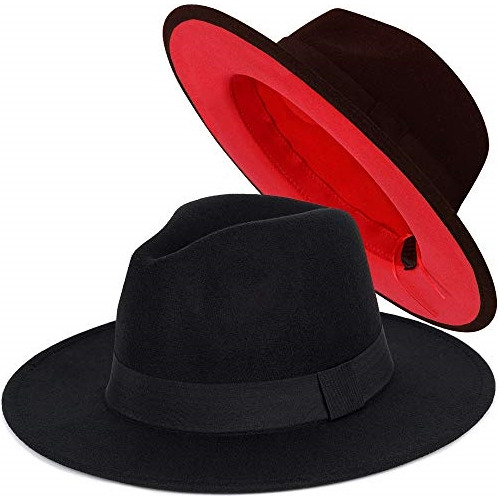 Sombrero Fedora De Moda Para Hombres Y Mujeres De Fieltro