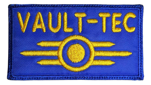 Fallout Vault Tec Azul/amarillo  Divertido Parche Tã...