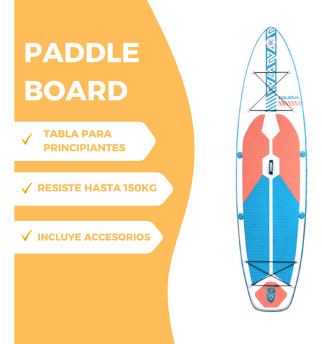Tabla Paddle Board Stand Up Tourus Inflable Celeste