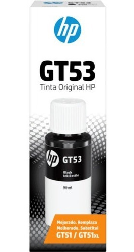 Botella Tinta Hp Gt53 (sustituye Gt51) Negro  Original 90 Ml