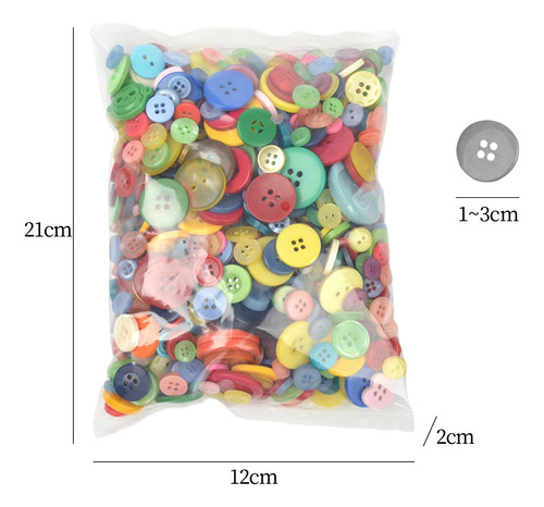 600 Uds. Kit De Material De Botones Surtidos De Botones