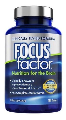 Focus Factor Nutrición Para El Cerebro 180 Tabletas Synergy Sabor Neutro