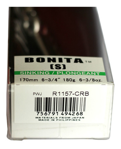 Rapala Yo-zuri R1157-crb Bonita Red-black Pesca Mar Trolear