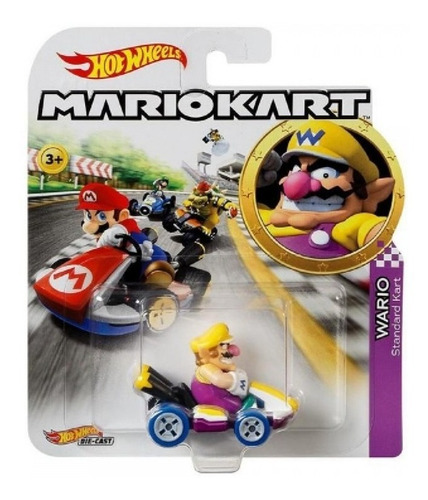 Auto Standar Kart De Wario - Hot Wheels Mario Kart Mattel