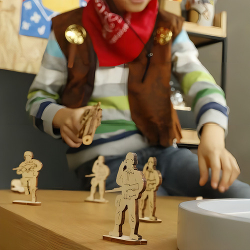 Rompecabezas 3d Pistola Ligas Madera Corsac M60 Robotime