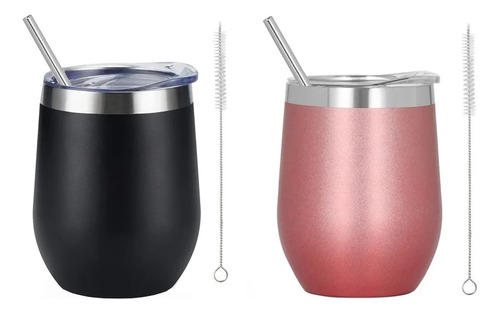 Moyac 2pzs Vaso Térmico De Acero Inoxidable For Café, Vino,