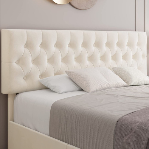 Base De Cama Con 4 Cajones Color Beige Marca Keyluv