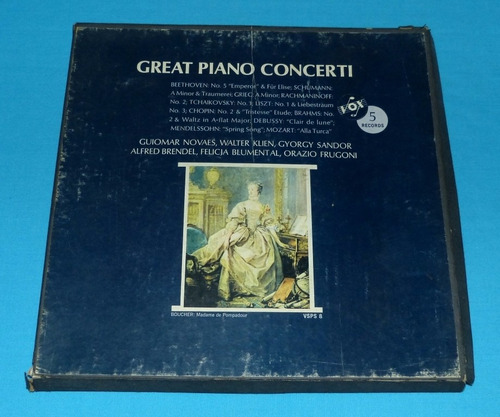 Great Piano Concerti 5 Vinilo Beethoven Mozart Chopin Liszt