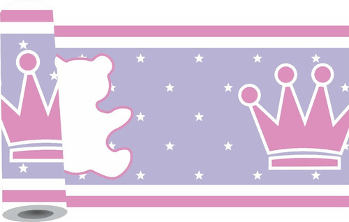 03 Faixas Adesivo Decorativo Parede Coroa Príncipe Baby