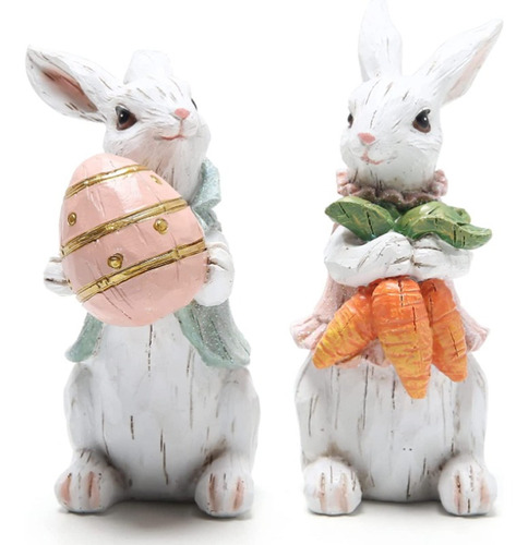 Figuras De Conejo De Pascua Para Decoración Del Hogar, 2 Uni