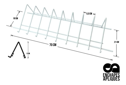Imagen 2 de 6 de Locero Escurridor Platos Organizador 70 Cm (iva Inc.)