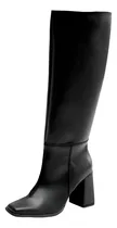 Comprar Botas Altas Tini Largas Con Taco Negras Bucaneras Noche
